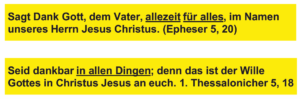 Dankbar und glücklich - Epheser un Thessalonicher