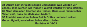 Danlbar und glücklich - Matthäus 6