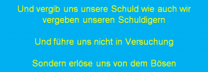 Vater unser - Die fünfte bis siebte Bitte