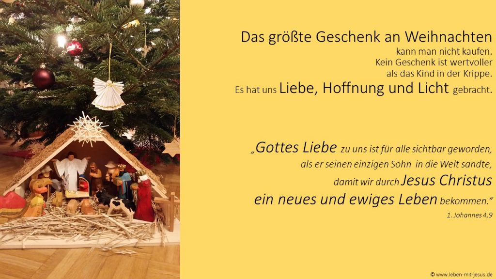 e-cards Weihnachten christliche e-cards Krippe Jesus