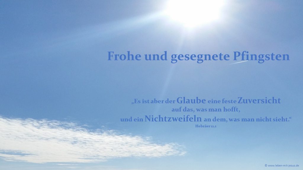 e-cards zu Pfingsten Himmel