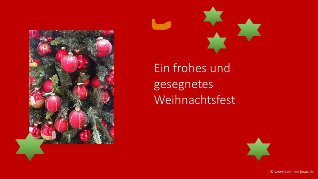 e-cards zu Weihnachten Weihnachtskarte zum Verschicken christliche e-cards Frohes Weihnachtsfest gesegnete Weihnachten