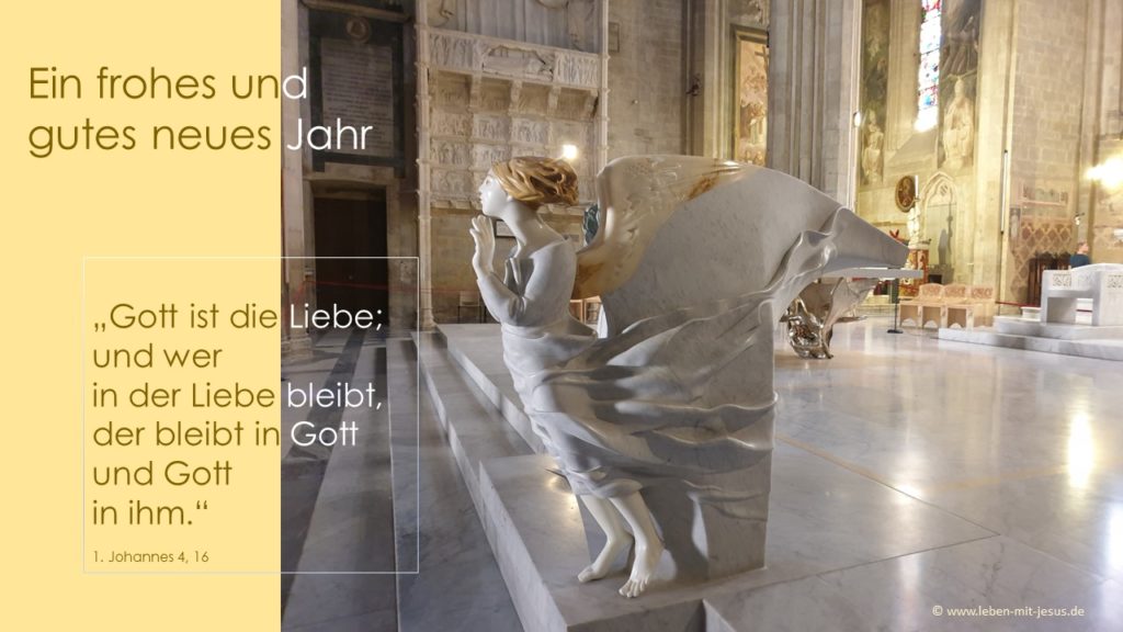 e-cards zum neuen Jahr Neujahrsgruß Neujahrskarte Neujahrswunsch Karte zum neuen Jahr gutes neues Jahr gesegnetes neues Jahr christliche e-cards Engel im Dom von Arezzo