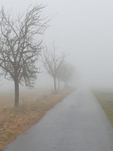 Trost in schweren Zeiten Hoffnung Zuversicht Trauer Traurigkeit Weg im Nebel
