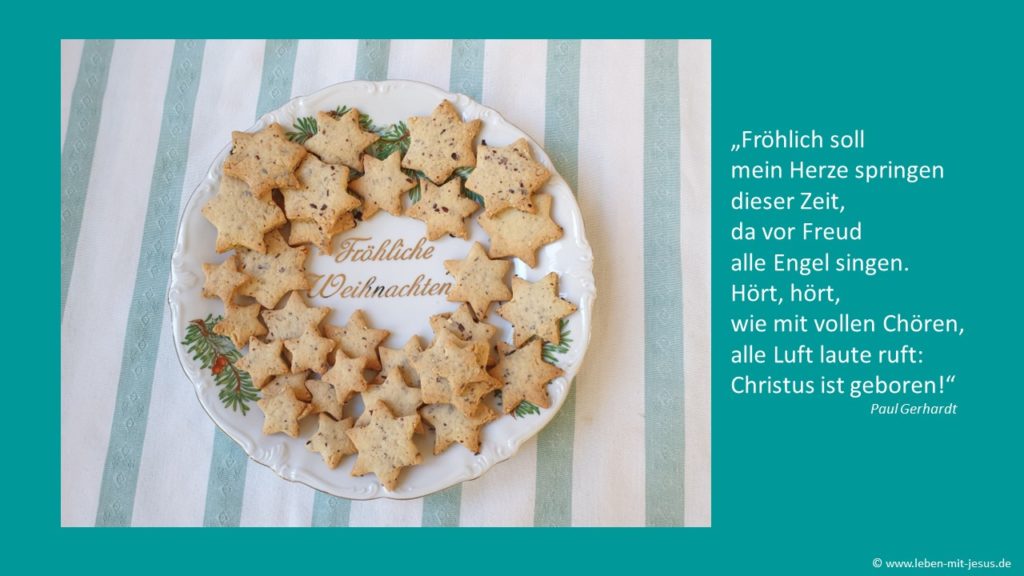 e-cards zu Weihnachten Weihnachtszeit Fröhliche Weihnachten mit Keksen Keksteller christliche e-cards moderne e-card Weihnachtskekese