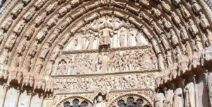 Predigt zu Offenbarung 7,9-12 Weihnachten Weltengericht Kirchenportal Kathedrale Bourges Frankreich Jesus Christus 