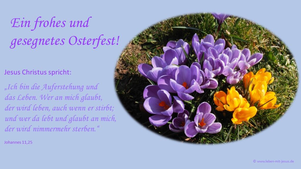 e-cards zu Ostern christliche e-cards mit Bibeltexten Bibelversen Bibelsprüchen e-cards mit Blumen Krokusse besonders schöne e-cards