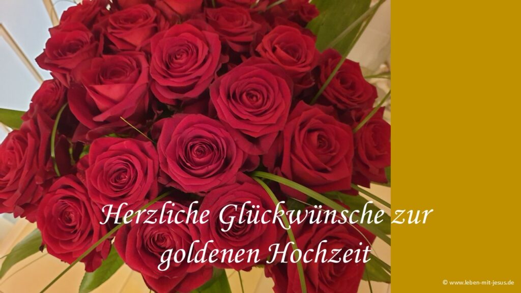 e-cards zur Hochzeit Ehejubiläum Goldene Hochzeit 50. Hochzeitstag besonders schöne e-cards zur Hochzeit mit Blumenstrauß rote Rosen viele Rosen großer Rosenstrauß Glückwünsche